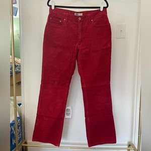 Vintage Old Navy red corduroy bootcut jeans